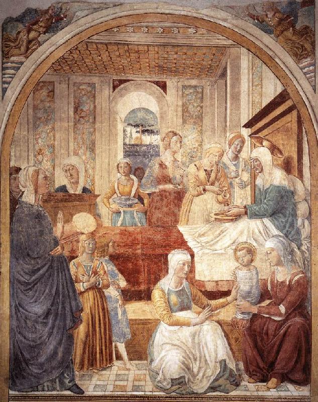 GOZZOLI, Benozzo Birth of Mary sdg France oil painting art